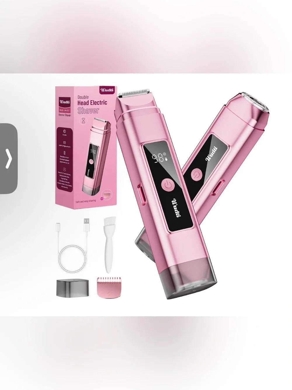 Women Pink Electric Trimmer Double Head Shaveri